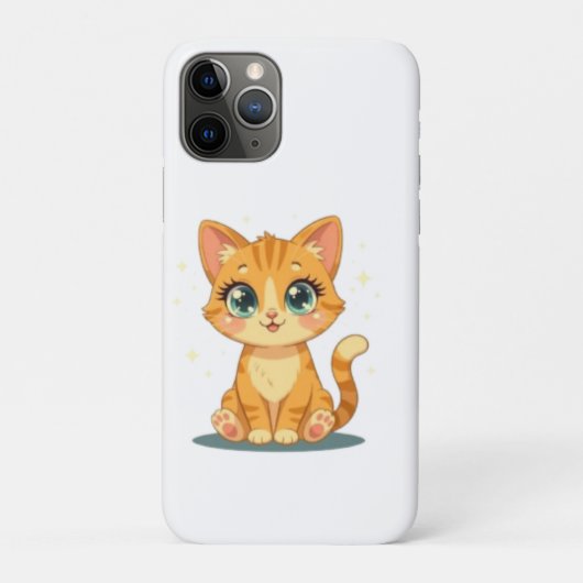 **Cute Cartoon Cat – Adorable Kitty Illustration** Case-Mate iPhoneケース (裏)