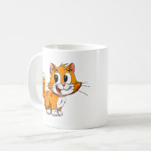 Cute Cartoon Cat Coffee Mug コーヒーマグカップ (正面左)