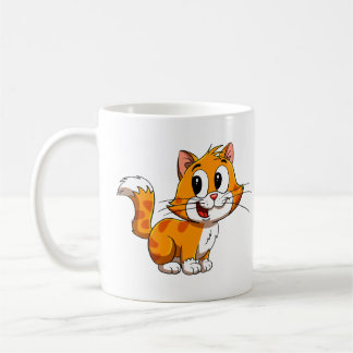 Cute Cartoon Cat Coffee Mug コーヒーマグカップ