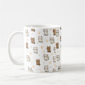 Cute Cartoon Cat Pattern Mug | Kawaii Kitty Coffee コーヒーマグカップ (左)