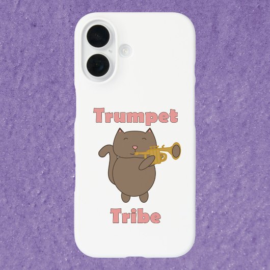 Cute Cartoon Cat Playing Trumpet Tribe Musical  Case-Mate iPhoneケース