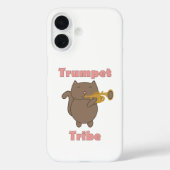 Cute Cartoon Cat Playing Trumpet Tribe Musical  Case-Mate iPhoneケース (裏面)