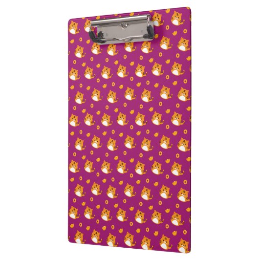 Cute Cartoon Cat Seamless Pattern | Kawaii Orange  クリップボード (左)