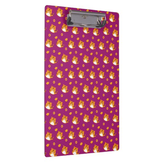 Cute Cartoon Cat Seamless Pattern | Kawaii Orange  クリップボード (右)