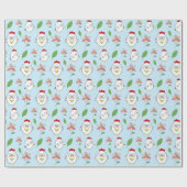 Cute Cartoon Chicken Illustration ラッピングペーパー (フラット)