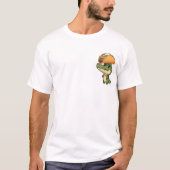Cute Cartoon Crocodile Balancing Giant Taco Tシャツ (正面)