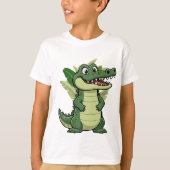 Cute Cartoon Crocodile Tシャツ (正面)