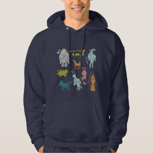 Cute Cartoon Cryptids Guideのグラフィック パーカ