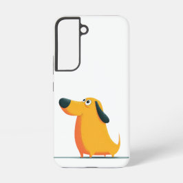 Cute Cartoon Dachshund Illustration – Funny Sausag Samsung Galaxy S22ケース