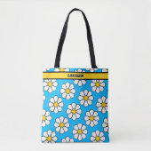 Cute Cartoon Daisy トートバッグ (正面)