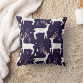 Cute cartoon deer seamless pattern, nursery backgr クッション (ブランケット)