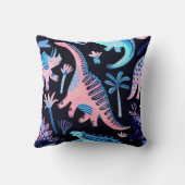 Cute cartoon dinosaurs seamless pattern in scandin クッション (裏面)