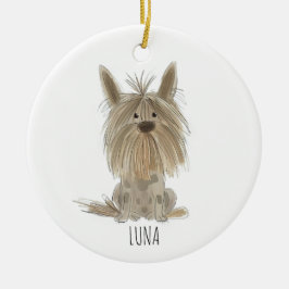 Cute Cartoon Dog Christmas Ornament セラミックオーナメント