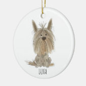 Cute Cartoon Dog Christmas Ornament セラミックオーナメント (左)