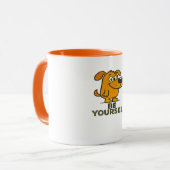 Cute Cartoon Dog Inspirational Be Yourself マグカップ (正面左)