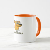 Cute Cartoon Dog Inspirational Be Yourself マグカップ (正面右)