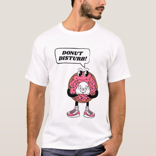Cute Cartoon Donut Pun Tee | Foodie Gift Tシャツ (正面)