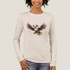 Cute Cartoon Eagle Flying – Friendly Vector Art トライブレンドＴシャツ