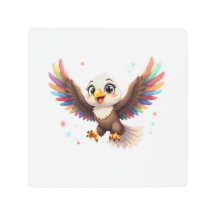 Cute Cartoon Eagle Flying – Friendly Vector Art