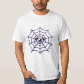 Cute Cartoon Eye in a Sparkly Web Tシャツ (正面)