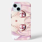 Cute Cartoon Face Girl Case-Mate iPhoneケース (裏面)
