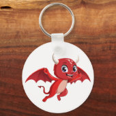 Cute cartoon flying devil キーホルダー (正面)