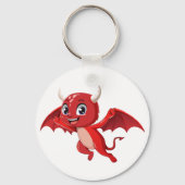 Cute cartoon flying devil キーホルダー (裏面)