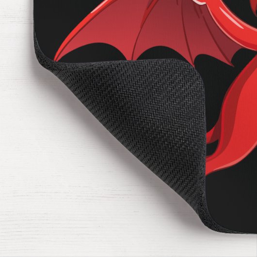 Cute cartoon flying devil マウスパッド (コーナー)