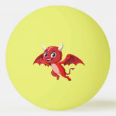 Cute cartoon flying devil 卓球ボール (裏面)