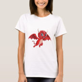 Cute cartoon flying devil tシャツ (正面)