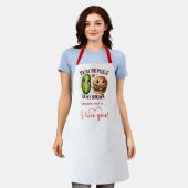 Cute Cartoon Food Custom Sweet Valentine Apron エプロン (着用した状態)