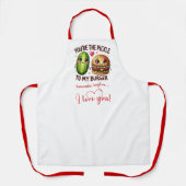Cute Cartoon Food Custom Sweet Valentine Apron エプロン (正面)