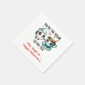 Cute Cartoon Food Custom Sweet Valentine Napkins スタンダードカクテルナプキン (角)