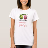 Cute Cartoon Food Women Tee Custom Name Valentine Tシャツ (正面)