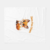 Cute Cartoon Fox – Adorable Kawaii Style フリースブランケット (正面(横))