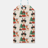 Cute Cartoon Frida Kahlo Retro Merry Christmas ギフトタグ (裏面)