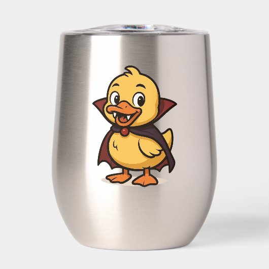 Cute cartoon Halloween duck vampire  (正面)