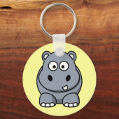 Cute Cartoon Hippo キーホルダー (正面)