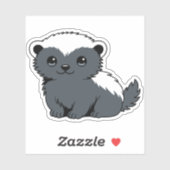 Cute Cartoon Honey Badger シール (シート)