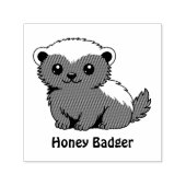Cute Cartoon Honey Badger セルフインキングスタンプ (デザイン)