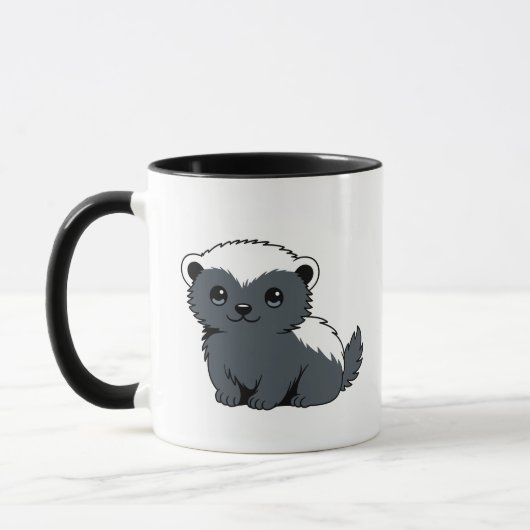 Cute Cartoon Honey Badger マグカップ (左)