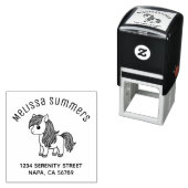 Cute Cartoon Horse Pony Arch Address セルフインキングスタンプ (インサイチュ)