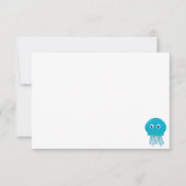 Cute Cartoon Jellyfish Custom Blank ノートカード (正面)