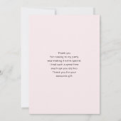 Cute Cartoon Kitten in a Box with Hearts サンキューカード (裏面)