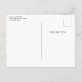 Cute Cartoon Kitten in a Box with Hearts 案内ポストカード (裏面)