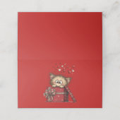 Cute Cartoon Kitten with Hearts プレイスカード (外部開封)