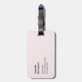 Cute Cartoon Kitten with Hearts ラゲッジタグ (裏面縦)