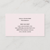 Cute Cartoon Kitten with Hearts 名刺 (裏面)