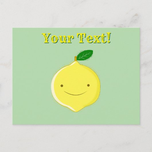 Cute Cartoon Lemon ポストカード (正面)