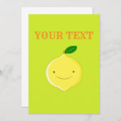 Cute Cartoon Lemon  招待状 (正面/裏面)